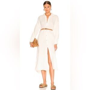 Show Me Your MuMu Dress Women’s Small Captain Button Down Dress 100% Cotton NWT